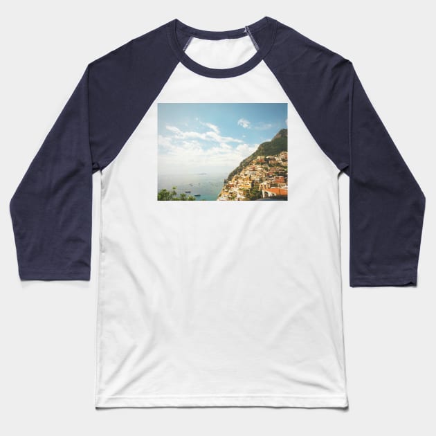 The Amalfi Coast Baseball T-Shirt by Tess Salazar Espinoza